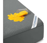 Utopia Bedding Protège-Matelas imperméable pour Grand lit, en Tissu éponge de qualité supérieure, 200 g/m², Respirant, Style ajusté avec Poches Extensibles (Gris)