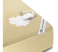 Utopia Bedding Protège-Matelas imperméable pour Grand lit, en Tissu éponge de qualité supérieure, 200 g/m², Respirant, Style ajusté avec Poches Extensibles (Beige)
