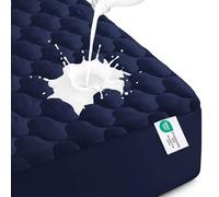 Utopia Bedding Protège-Matelas imperméable, pour Grand lit, Housse matelassée Extensible jusqu'à 40,6 cm de Profondeur (Bleu Marine)