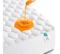 Utopia Bedding Protège-Matelas imperméable, pour lit Simple, Housse matelassée Extensible jusqu'à 40,6 cm de Profondeur (Blanc)