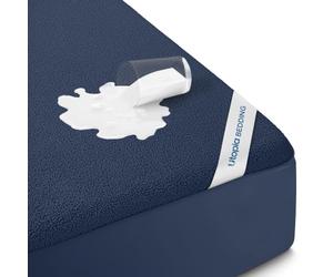 Utopia Bedding Protège-Matelas imperméable pour très Grand lit, 200 g/m², Respirant, Style ajusté avec Poches Extensibles (Bleu Marine)
