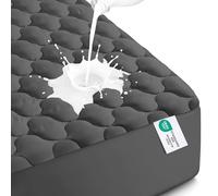 Utopia Bedding Protège-Matelas matelassé imperméable pour lit Simple, Matelas Extensible jusqu'à 40,6 cm de Profondeur, Housse de Matelas élastique (Gris)