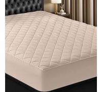 Utopia Bedding Protège-Matelas matelassé, Respirant, Drap-Housse Profond (Beige, lit Simple, 99 x 190 + 40 cm)