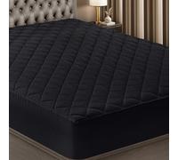 Utopia Bedding Protège-Matelas matelassé (très Grand lit, Noir) - Protège-Matelas élastique - Housse de Matelas Extensible jusqu'à 40,6 cm de Profondeur - Surmatelas Lavable en Machine