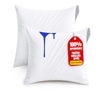 Utopia Bedding Protège Oreiller 55x55 cm (Lot de 2) Imperméable avec Fermeture Éclair, Housse Oreiller, Certifié Oeko-TEX Taie Oreiller
