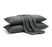 Utopia Bedding - Taie d'oreiller en Jersey 40 x 145 cm, Lot de 2 - Oeko-TEX - Taies d'oreiller en mélange de Coton avec Fermeture à Rabat - Gris (Coussin intérieur Non incluses)
