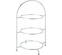 Utopia F91032-00000-B01001 Présentoir à gâteaux 3 étages Chromé 43 cm pour 3 Assiettes de 25 cm