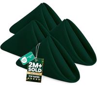 Utopia Home Lot de 24 serviettes en tissu 100 % polyester avec bords ourlés, lavables et réutilisables, idéales pour fêtes, mariages et dîners, vert chasseur (43,2 x 43,2 cm, vert chasseur)