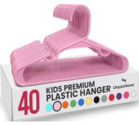 Utopia Home Lot de 40 cintres de Placard en Plastique pour vêtements d’Enfants et de bébés, Usage Quotidien Standard, 29 cm (Rose Layette)