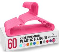 Utopia Home Lot de 60 cintres de placard en plastique pour vêtements d’enfants et de bébés, usage quotidien standard, 29 cm (rose)