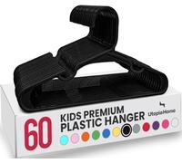 Utopia Home Lot de 60 cintres de Placard en Plastique pour vêtements d’Enfants et de bébés, Usage Quotidien Standard, 29 cm (Noir)