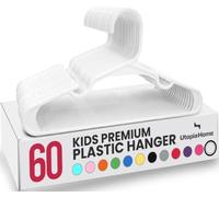 Utopia Home Lot de 60 cintres de Placard en Plastique pour vêtements d’Enfants et de bébés, Usage Quotidien Standard, 29 cm (Blanc)