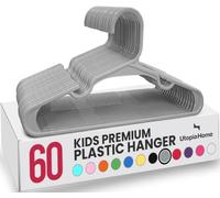 Utopia Home Lot de 60 cintres de Placard en Plastique pour vêtements d’Enfants et de bébés, Usage Quotidien Standard, 29 cm (Gris)