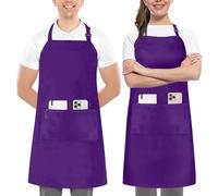 Utopia Kitchen Lot de 2 tabliers violets avec attaches extra longues