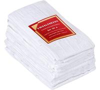 Utopia Kitchen Lot de 6 torchons de Cuisine en 100% Coton pour Le Nettoyage et Le séchage - Torchons de Cuisine très absorbants (71,1 x 71,1 cm), Blanc