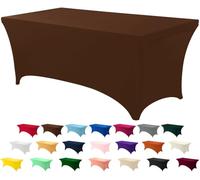 Utopia Kitchen Nappe en élasthanne 1 Paquet [6 FT, café Clair] Nappe Extensible rectangulaire Lavable et Infroissable pour événements, Mariages, banquets et fêtes [183Lx76Lx76H] cm
