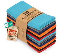 Utopia Kitchen Serviettes de Table en Tissu [Lot de 12, Multicolore] 46x46 cm en Coton Mélangé Lavable et Réutilisable pour l'hôtel, Le Restaurant, Les Mariages, Les Evénements et Les Fêtes