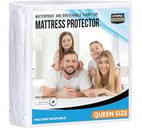 Utopia literie hypoallergénique Alèse 100% étanche, Polyester & Polyester mélangé, Queen Size
