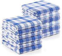 Utopia Towels - 200 GSM Torchons de Cuisine 38 x 64 cm 100% Coton filé à l'anneau, Super Absorbant, Ensemble de torchons et torchons Doux et réutilisables (Lot de 12, Bleu et Blanc)