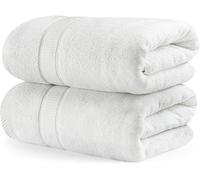 Utopia Towels - Lot de 2 (80 x 200 cm), Serviettes de Sauna XXL, Draps de Bain, Serviettes Extra-Larges avec Crochet très Absorbant, 100% Coton (Blanc)
