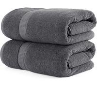 Utopia Towels - Lot de 2 (80 x 200 cm), Serviettes de Sauna XXL, Draps de Bain, Serviettes Extra-Larges avec Crochet très Absorbant, 100% Coton (Gris)