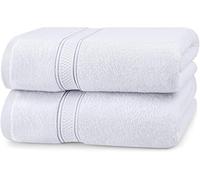 Utopia Towels - Lot de 2 Serviettes de Bain (69x137 cm) - 100% Coton filé à l'anneau, séchage Rapide, très absorbantes, Douces au Toucher, parfaites pour Un Usage Quotidien (Blanc)