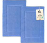 Utopia Towels - Lot de 2 Tapis de Bain en 100% Coton - Tapis Salle Bain - Lavable en Machine (53 x 86 cm) (Bleu électrique)