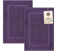 Utopia Towels - Lot de 2 Tapis de Bain en 100% Coton - Tapis Salle Bain - Lavable en Machine (53 x 86 cm) (Prune)