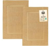 Utopia Towels - Lot de 2 Tapis de Bain en Coton de Luxe Super Absorbants pour Hotel, Spa et Maison 53 cm x 86 cm, Champagne