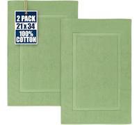 Utopia Towels Lot de 2 Tapis de Bain en Coton peigné de Luxe - Vert Sauge, 53,3 x 86,4 cm