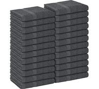 Utopia Towels Lot de 24 serviettes de salon grises (non résistantes à l'eau de Javel, 40,6 x 68,6 cm) très absorbantes pour les mains, la gym, la beauté, les cheveux, le spa et les soins capillaires à