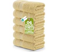 Utopia Towels Lot de 6 essuie-Mains de qualité supérieure (40,6 x 71,1 cm) 100% Coton filé à l’Anneau, légers et très absorbants, pour Salle de Bain, Voyage, Camping, hôtel et Spa (Beige)