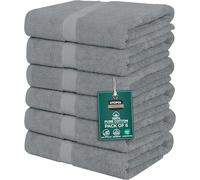 Utopia Towels Lot de 6 Petites Serviettes de Bain 100% Coton filé à l'anneau, légères et très absorbantes, séchage Rapide, pour hôtel, Spa et Salle de Bains (Gris Froid)