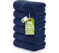 Utopia Towels - Lot de 6 Serviettes de Toilette de Luxe, (41 x 71 CM) 100% Coton filé, légères et très absorbantes pour la Salle de Bain, Le Voyage, Le Camping, l'hôtel et Le Spa (Bleu Marine)