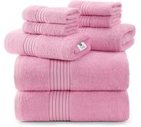 Utopia Towels - Lot de 8 Serviettes incluant 2 Serviettes de Bain, 2 essuie-Mains et 4 débarbouillettes, 100% Coton filé à l’Anneau Absorbant, pour Salle de Bain, hôtel, Sports, Rose