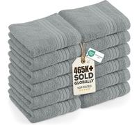 Utopia Towels - Lot de Serviettes de Luxe 30 x 30 CM Gris Froid - Serviettes de Toilette et Gants de Toilette en Flanelle très absorbants (Lot de 12)