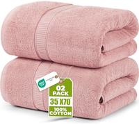 Utopia Towels - Luxueux Drap de Bain géant 2 pièces, 100% Coton filé à Anneaux, très Absorbant et à séchage Rapide, Serviette de Bain/Serviette de Sauna, Super Douce (90 x 180 cm, Rose poussiéreux)