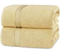 Utopia Towels - Luxueux Drap de Bain géant 2 pièces, 100% Coton filé à Anneaux, très Absorbant et à séchage Rapide, Serviette de Bain/Serviette de Sauna, Super Douce (90 x 180 cm, Champagne)