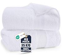 Utopia Towels - Paquet de 2, Draps de Bain Luxueux Jumbo - Serviettes de Bain Extra Large 100% Coton, très absorbante et à séchage Rapide - (90 x 180 CM, Blanc)