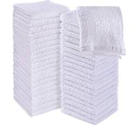 Utopia Towels -Set de Gants de Toilette (Lot de 60 - Blanc) -100% Coton filé à l'anneau, Serviettes de Toilette 30 x 30 CM, Debarbouillette très absorbants-Petite Serviettes
