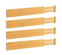 Utoplike Grands Séparateurs de Tiroir Extensibles en Bambou de 8 cm de Haut | Organiseurs de Tiroir de Cuisine, Inserts en Bois à Ressort, pour Ustensiles, Vêtements, Cosmétiques(4 Pièces)