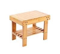 Utoplike Petit Tabouret Portable en Bambou | Tabouret Bas en Bois avec Rangement pour la Cuisine, la Salle de Bain, la Chambre à Coucher, léger