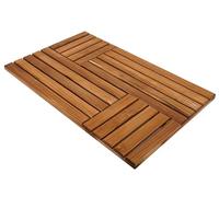 Utoplike Tapis de Bain Bois, Caillebotis Salle de Bain de Teck(81 x 51 cm)