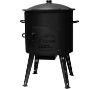 Utschak avec Kazan 10 L - Ensemble de cuisson pour l'extérieur : kazan en fonte traditionnel + foyer (utschak) | Idéal pour braiser, rôtir et préparer des plats en une seule fois
