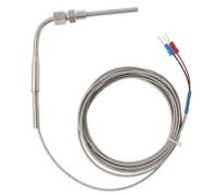 UTTASU EGT Capteur de température thermocouple type K pour moteur température des gaz d'échappement, sonde en acier inoxydable 5 mm, câble 100-500 cm, filetage 1/8" NPT, -100 à 1250 °C