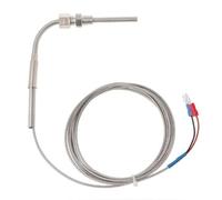 UTTASU EGT Capteur de température thermocouple type K pour moteur température des gaz d'échappement, sonde en acier inoxydable 5 mm, câble 100 cm-500 cm, filetage 1/8" NPT, -100 à 1250 °C