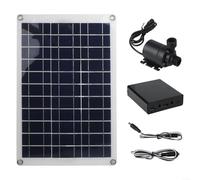 UTTASU Ensemble complet de pompe de bassin solaire de 50 W avec panneau de 12 V, fontaine à eau silencieuse pour bassin à poissons, aquarium, débit de 800 l/h, installation facile