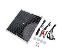 UTTASU Kit de panneau solaire 50 W 12 V pour l'entretien de la batterie pour bateau, camping-car, voiture, camion avec deux ports USB, haute efficacité, flexible, portable pour l'extérieur, le camping