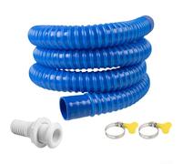 UTTASU Kit de tuyau de pompe 1-1/8", 2 m, sans plis | Tuyau en PVC sans pliage, 2 pinces en acier inoxydable, trou traversant, pour pompes 12 V/24 V