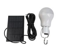 UTTASU Lampe solaire portable LED 3 W avec crochet, lampe d'extérieur à intensité variable pour abri de jardin, cour, lumière étanche IP44 avec câble de 3 m et batterie de 900 mAh